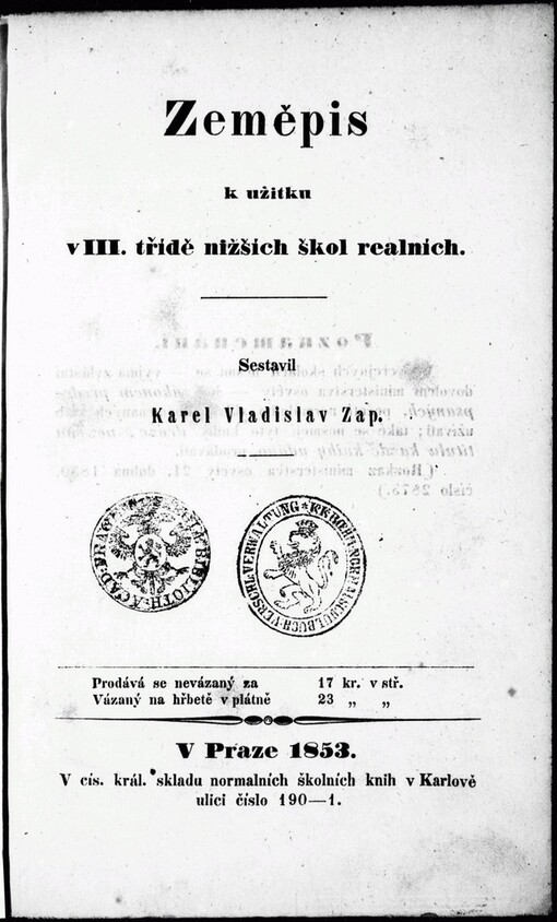 Zeměpis k užitku v III. třídě nižších škol realních