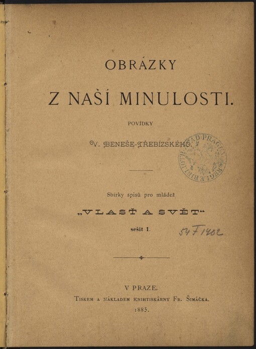 Obrázky z naší minulosti: povídky V. Beneše-Třebízského