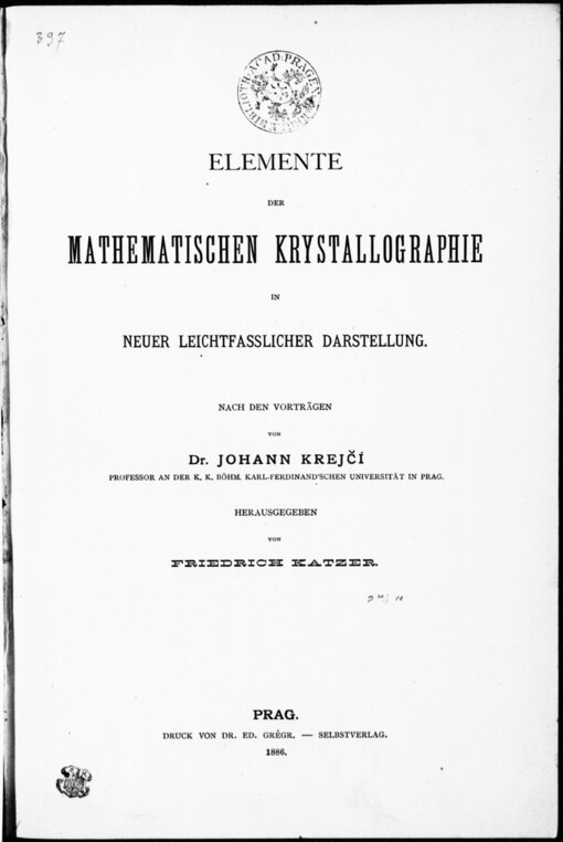 Elemente der mathematischen Krystallographie in neuer leichtfasslicher Darstellung