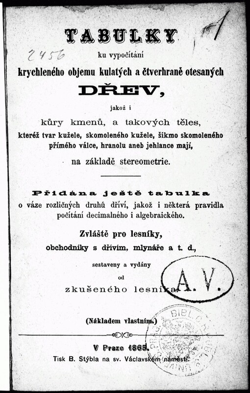 Tabulky ku vypočítání krychleného objemu kulatých a čtverhraně otesaných dřev