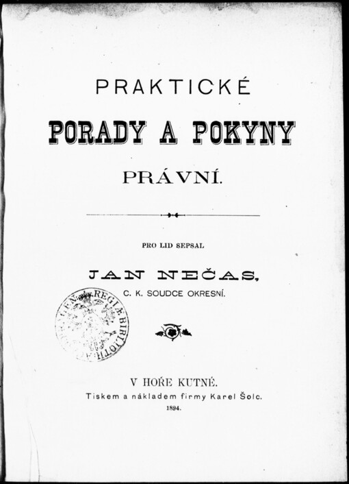 Praktické porady a pokyny právní