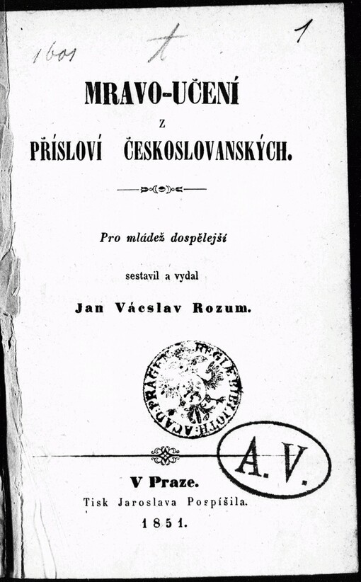 Mravo-učení z přísloví českoslovanských