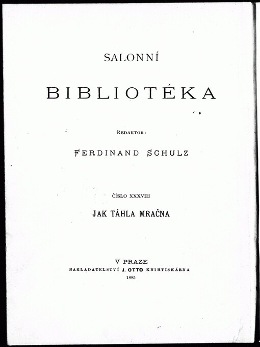Jak táhla mračna: básně Jaroslava Vrchlického