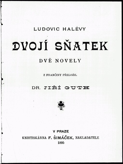 Dvojí sňatek: dvě novely