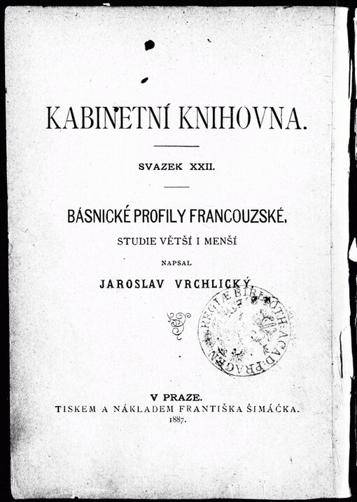 Básnické profily francouzské: studie větší i menší