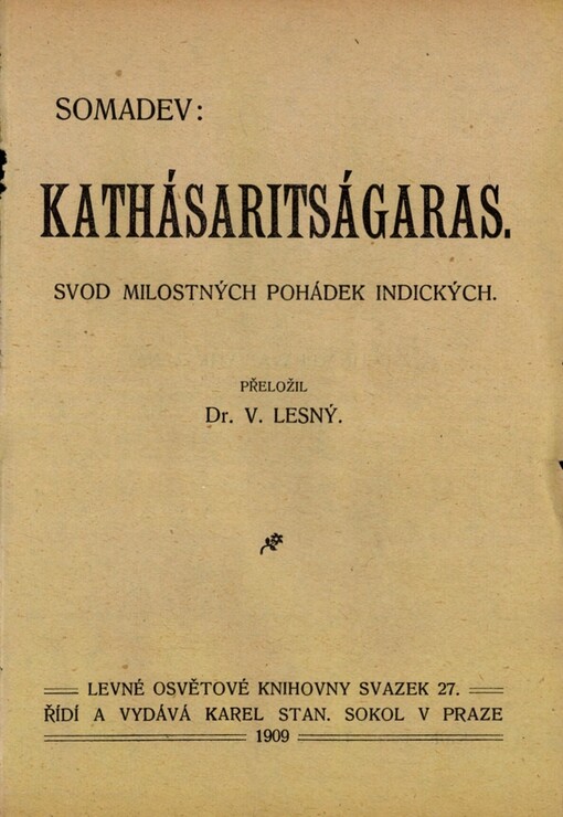 Kathásaritságaras: Svod milostných pohádek indických