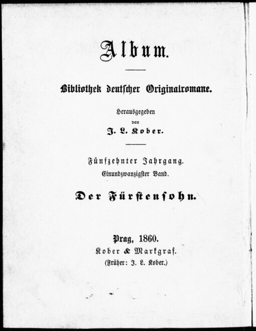 Der Fürstensohn: Erzählung