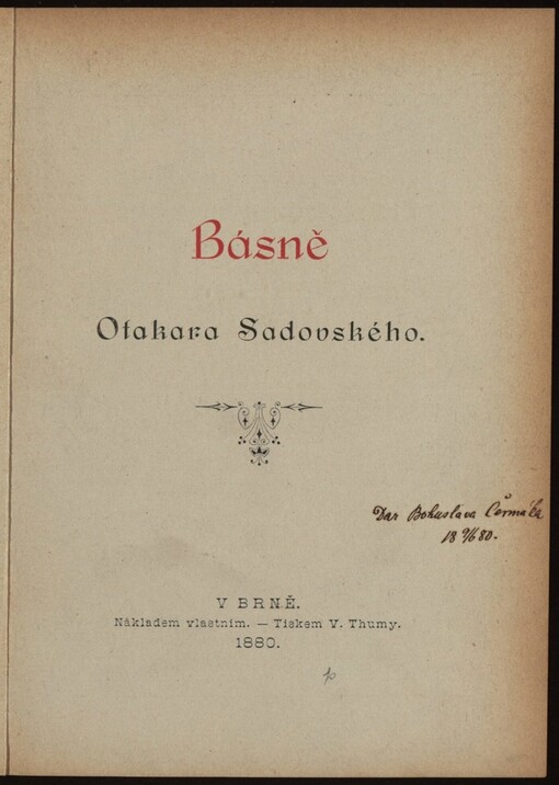 Básně Otakara Sadovského
