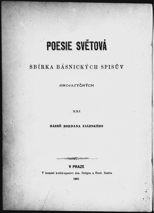 Básně Bohdana Zaleského