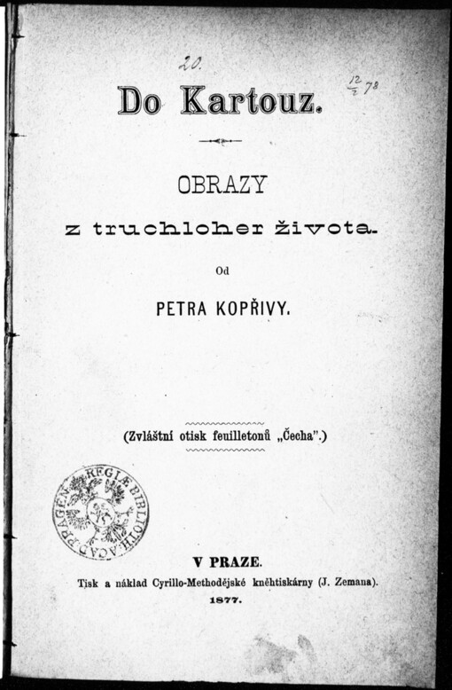 Do Kartouz: obrazy z truchloher života