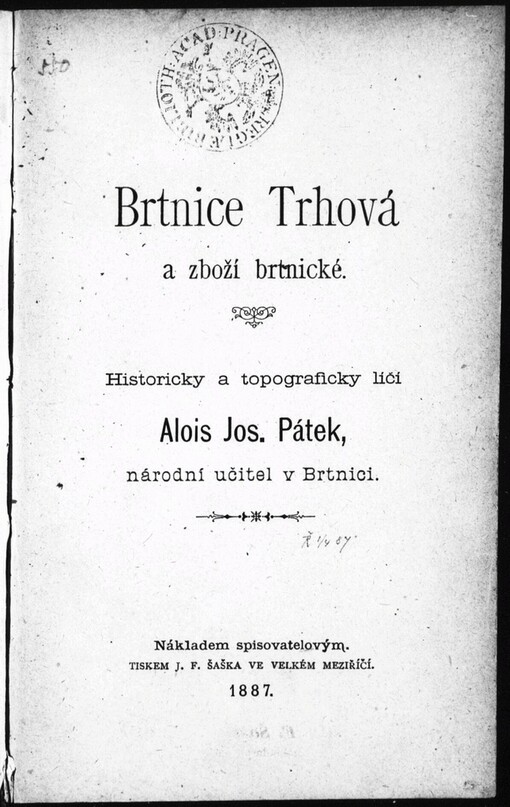 Brtnice Trhová a zboží brtnické