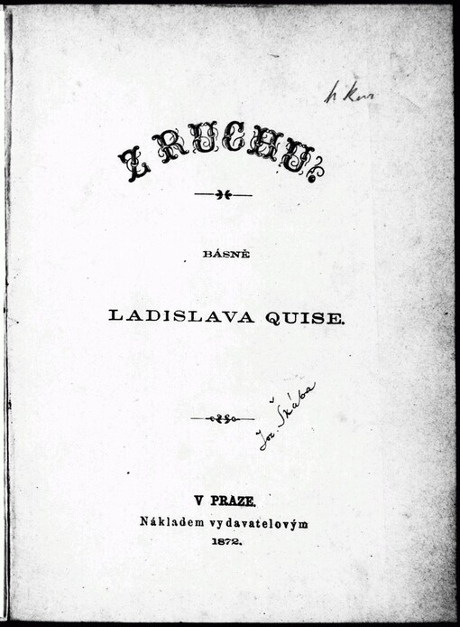 Z ruchu :básně Ladislava Quise