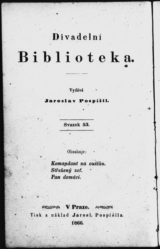 Komandant na outěku: veselohra ve dvou jednáních