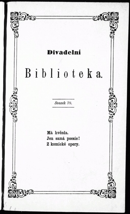 Má hvězda: veselohra v jednom jednání