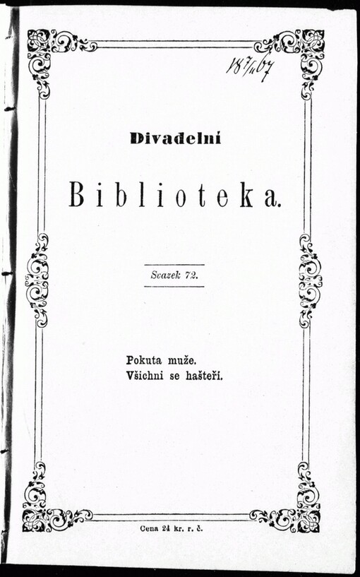 Pokuta muže: veselohra ve třech jednáních