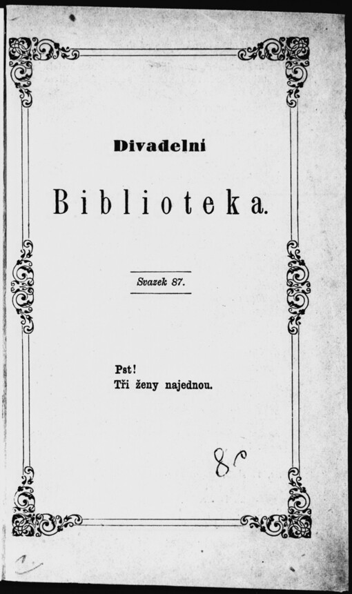 Pst!: veselohra ve dvou jednáních