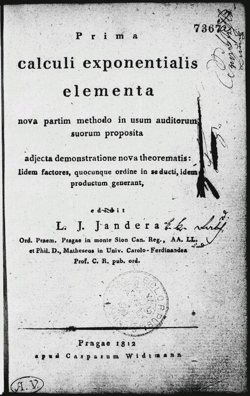 Prima calculi exponentialis elementa: nova partim methodo in usum auditorum suorum proposita adjecta demonstratione nova theorematis : iidem factores, quocunque ordine in se ducti, idem productum generant