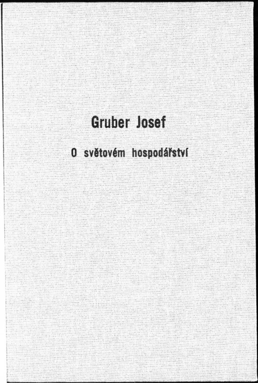 O světovém hospodářství