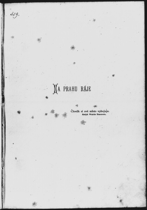 Na prahu ráje: znělky Jos. V. Sládka