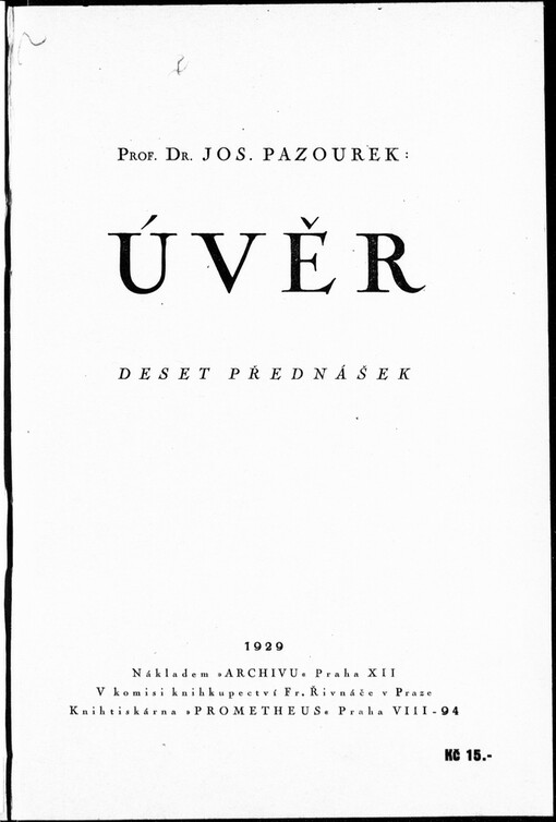 Úvěr : deset přednášek