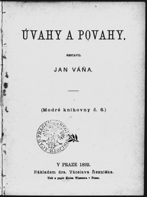 Úvahy a povahy
