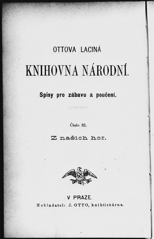 Z našich hor: povídky a kresby : (1882-1886)