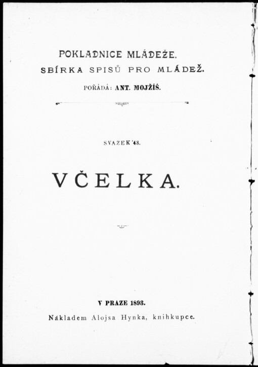 Včelka: malý výbor z předních básníku českých novější doby