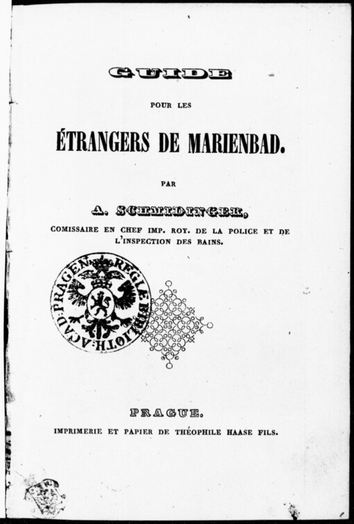 Guide pour les Étrangers de Marienbad
