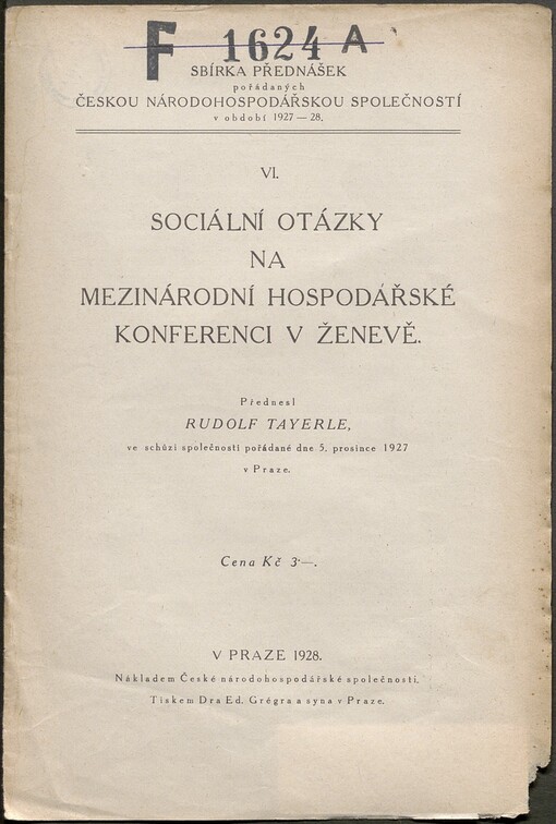 Sociální otázky na mezinárodní hospodářské konferenci v Ženevě
