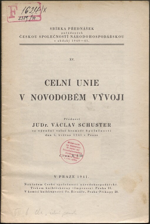 Celní unie v novodobém vývoji