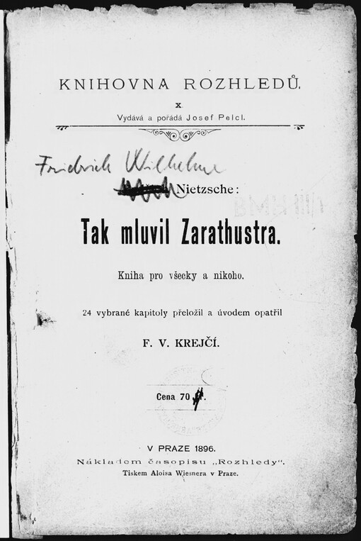 Tak mluvil Zarathustra: kniha pro všecky a nikoho