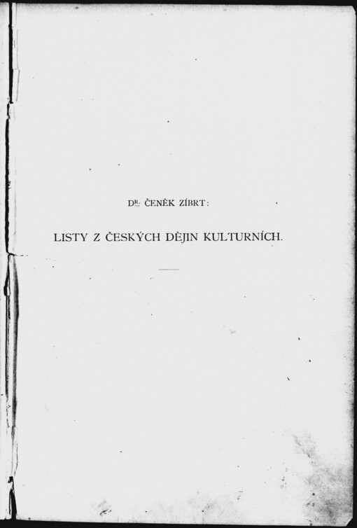 Listy z českých dějin kulturních