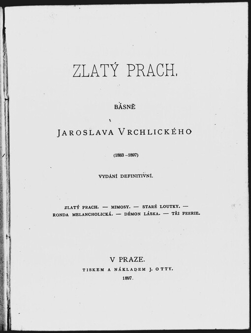 Zlatý prach: básně Jaroslava Vrchlického : (1883-1897)