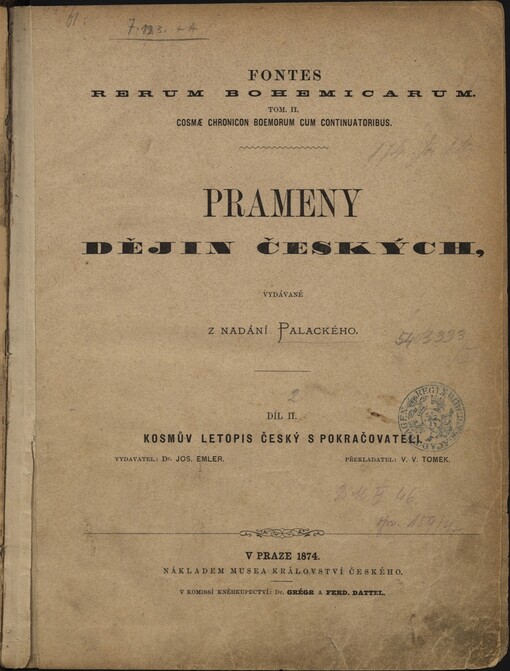Kosmův letopis český s pokračovateli