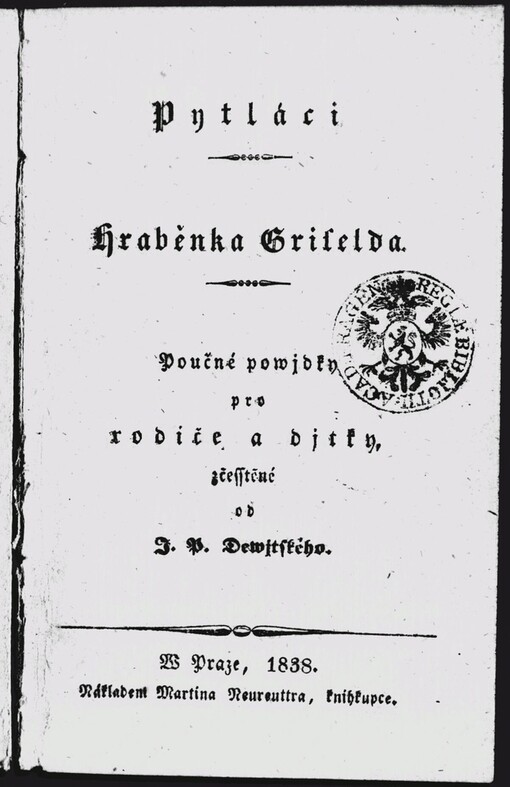 Pytláci: Hraběnka Griselda : poučné powjdky pro rodiče a djtky