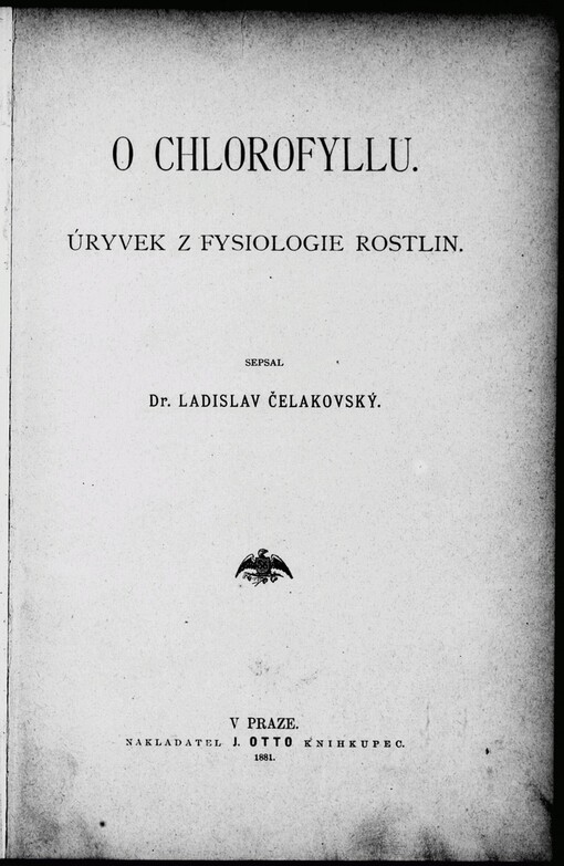 O chlorofyllu: úryvek z fysiologie rostlin