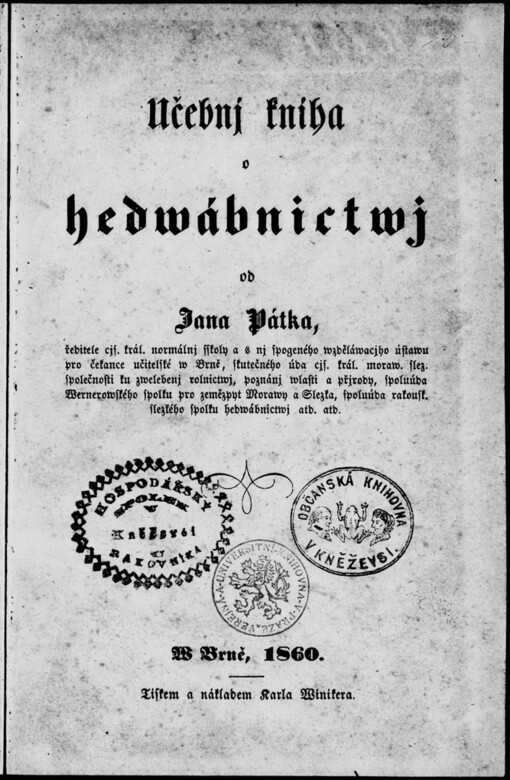 Učebnj kniha o hedwábnictwj