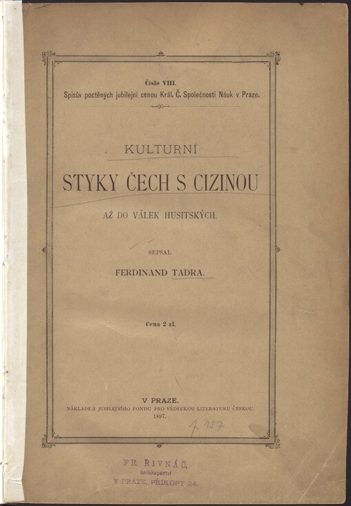 Kulturní styky Čech s cizinou až do válek husitských