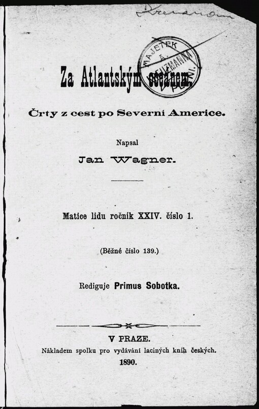 Za Atlantským oceánem: črty z cest po Severní Americe