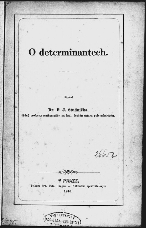 O determinantech /