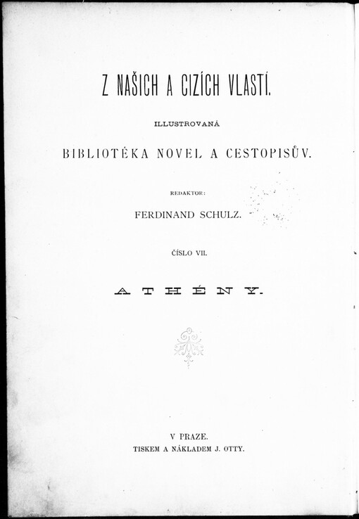 Athény: črty cestopisné a vzpomínky z minulosti