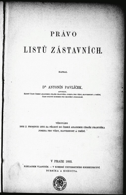 Právo listů zástavních