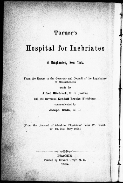 Turnerův špitál k léčení ochlastův u Binghamtona, v Novém Yorku