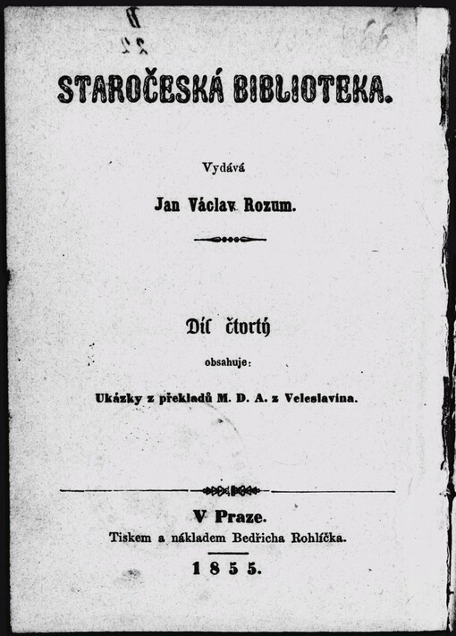 M. Daniele Adama z Veleslavína Překlady v ukázkách