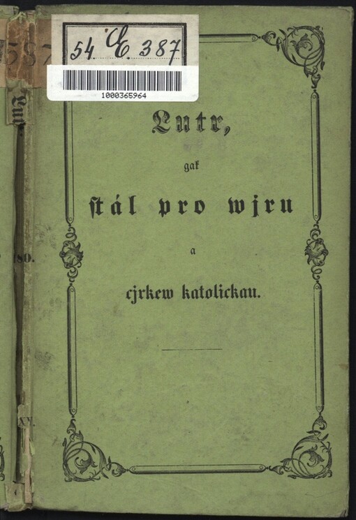 Lutr, gak stál pro wjru a cjrkew katolickau