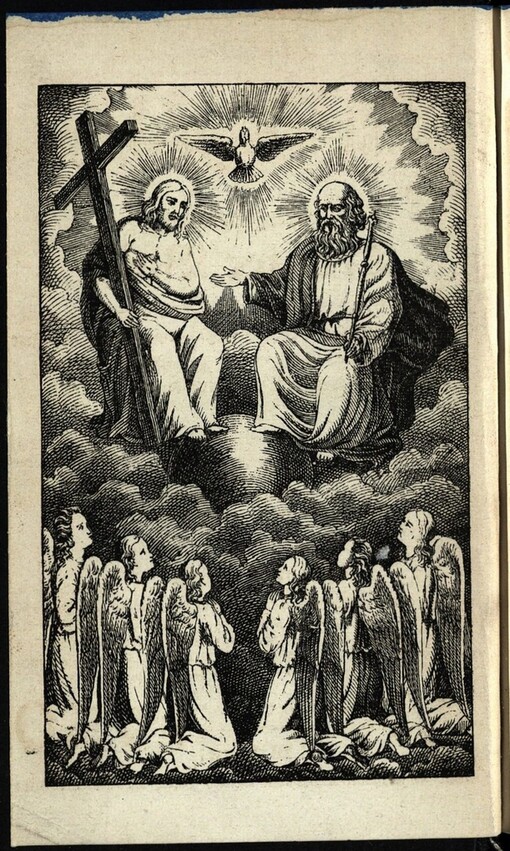 Kůr angelský ku zwelebenj neyswětěgssj Trogice Božj: podle starssjho wydánj, genž w roce 1768 pro weleslawné bratrstwo pod názwem neyswětěgssj Trogice w městě České Třebowé s powolenjm duchownj wrchnosti opatřeno bylo