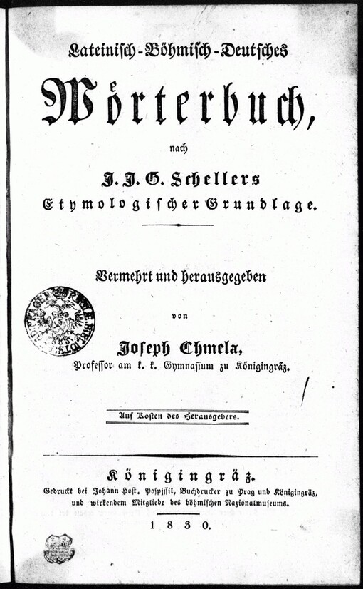 Lateinisch-Böhmisch-Deutsches Wörterbuch