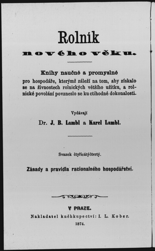 Hlavní zásady a pravidla racionalného hospodářství