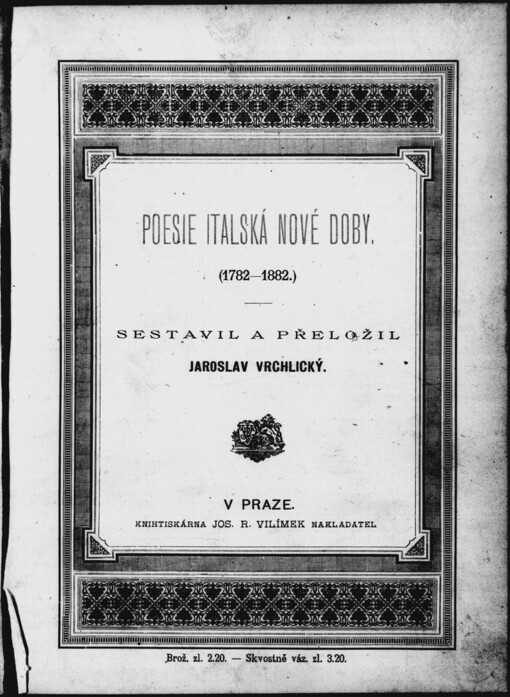 Poesie italská nové doby: (1782-1882)