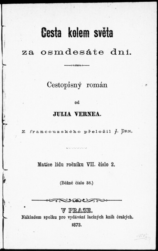 Cesta kolem světa za osmdesáte dní: cestopisný román